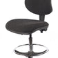 Chrome Medium Back Fabric Draughtsman Chair | Chilli Seating