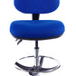 Chrome Medium Back Fabric Draughtsman Chair | Chilli Seating