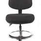 Chrome Medium Back Fabric Draughtsman Chair | Chilli Seating