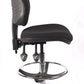 Chrome Medium Back Fabric Draughtsman Chair | Chilli Seating