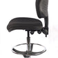 Chrome Medium Back Fabric Draughtsman Chair | Chilli Seating