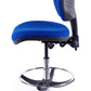 Chrome Medium Back Fabric Draughtsman Chair | Chilli Seating