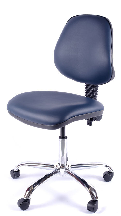 Chrome Juno Medium Back Vinyl Lab Chair | Chilli Seating