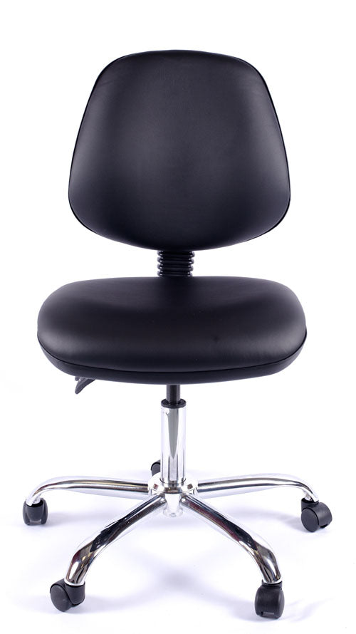 Chrome Juno Medium Back Vinyl Lab Chair | Chilli Seating