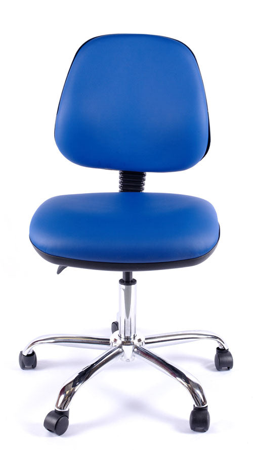 Chrome Juno Medium Back Vinyl Lab Chair | Chilli Seating