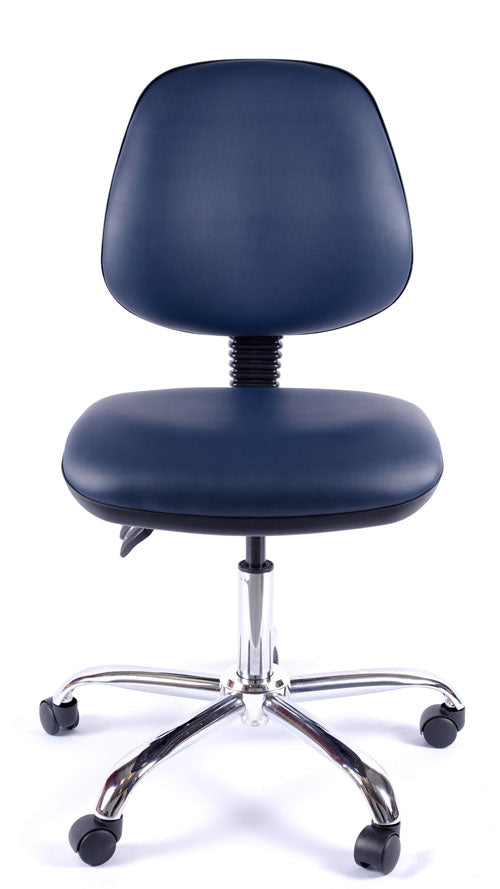 Chrome Juno Medium Back Vinyl Lab Chair | Chilli Seating