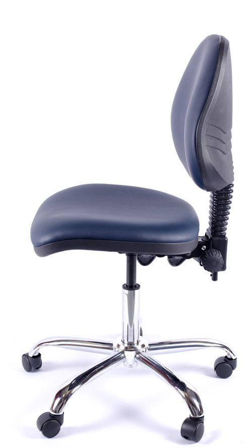 Chrome Juno Medium Back Vinyl Lab Chair | Chilli Seating