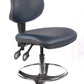 Chrome Medium Back Vinyl Draughtsman Chair | Chilli Seating