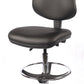 Chrome Medium Back Vinyl Draughtsman Chair | Chilli Seating
