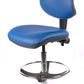 Chrome Medium Back Vinyl Draughtsman Chair | Chilli Seating