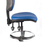 Chrome Medium Back Vinyl Draughtsman Chair | Chilli Seating