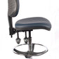 Chrome Medium Back Vinyl Draughtsman Chair | Chilli Seating