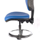 Chrome Medium Back Vinyl Draughtsman Chair | Chilli Seating