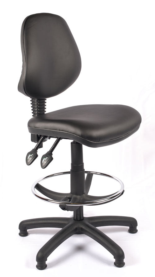 Medium Back Vinyl Draughtsman Chair | Chilli Seating