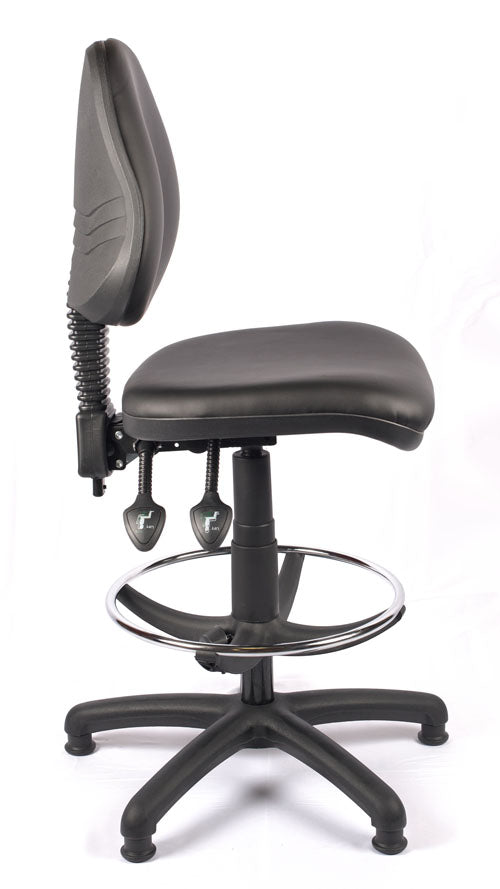 Medium Back Vinyl Draughtsman Chair | Chilli Seating