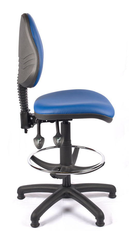Medium Back Vinyl Draughtsman Chair | Chilli Seating
