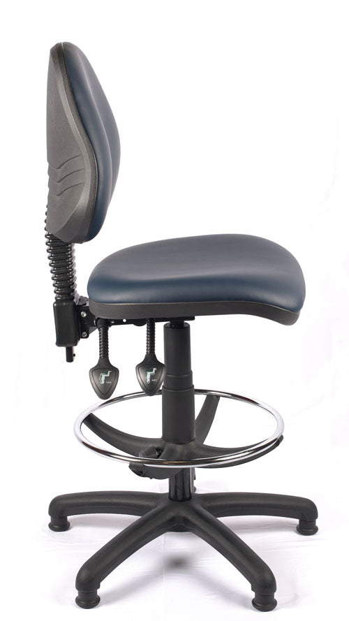 Medium Back Vinyl Draughtsman Chair | Chilli Seating