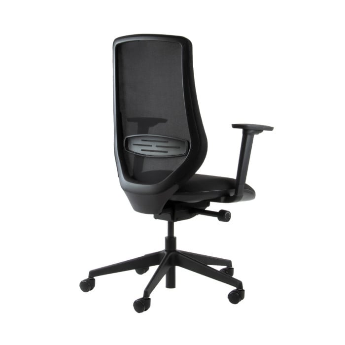 Black office chair on a white background