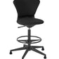 Black office chair with adjustable height on a white background