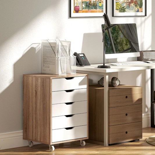 Seven Drawer Filing Cabinet, with Wheels