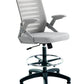 Lab Space - Merlin 2 Draughtsman Chair against  white background.