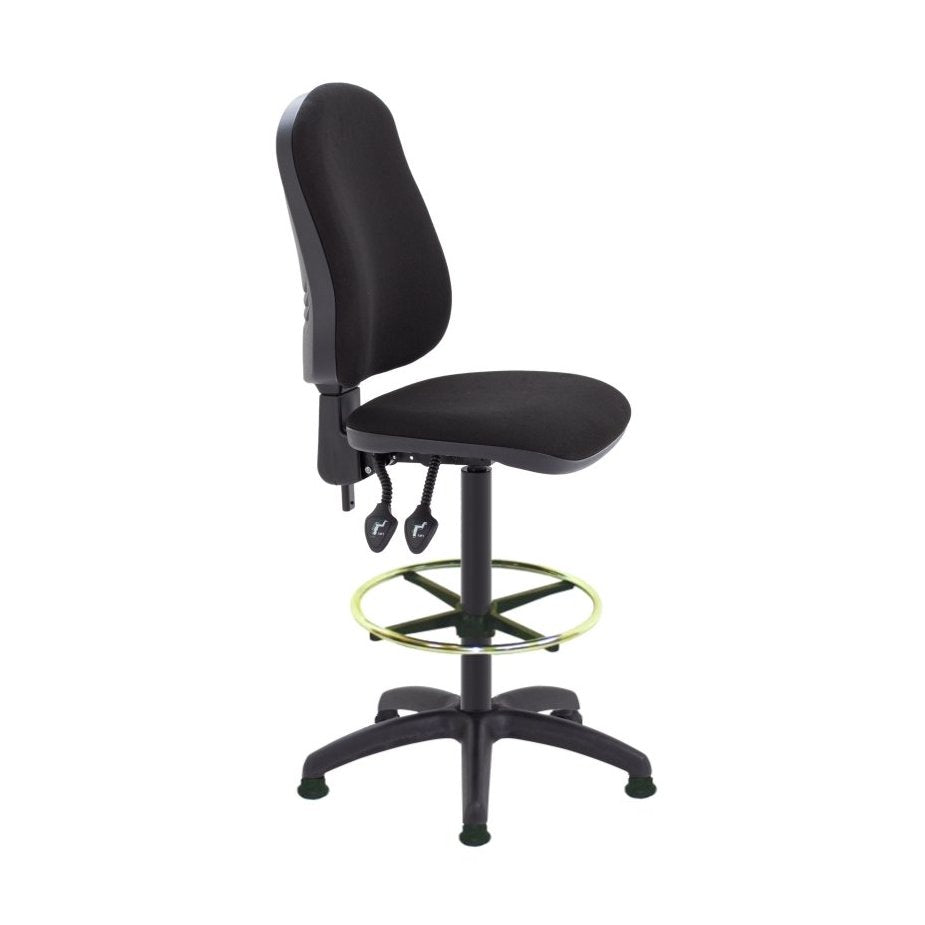 Lab Space - Mist Draughtsman Chair in black