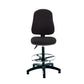 Black office chair with a white background