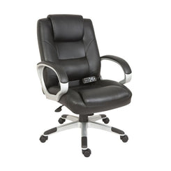 Lumbar Massage Executive Office Chair in black with remote. 