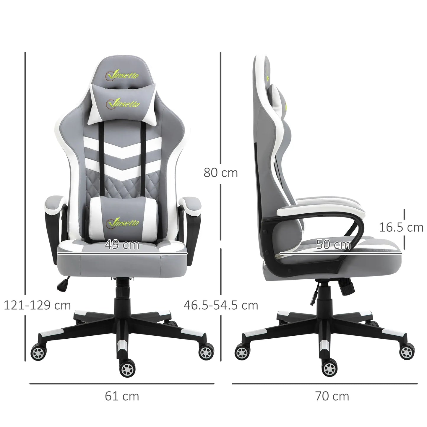 Luna Racing Gaming Chair dimensions