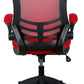 Marlos Mesh Back Office Chair With Folding Arms back view