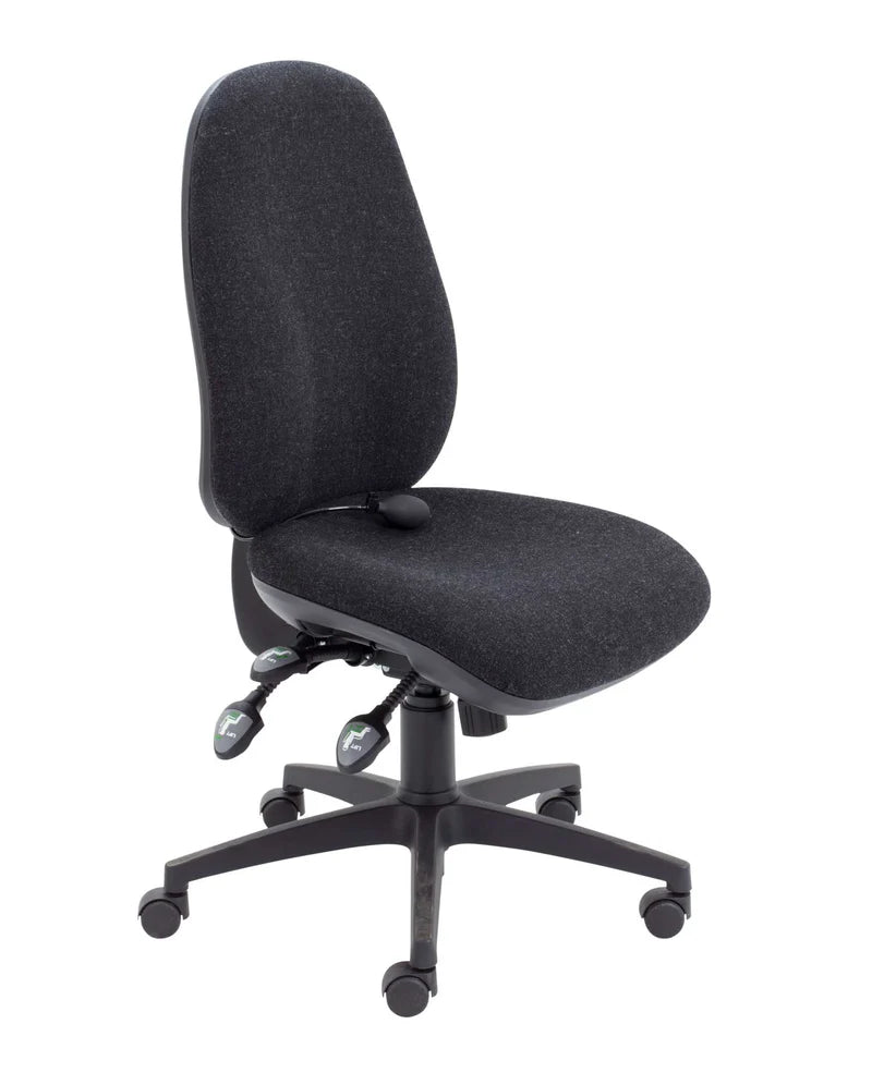 Maxi Ergo Chair With Lumbar Pump in charcoal