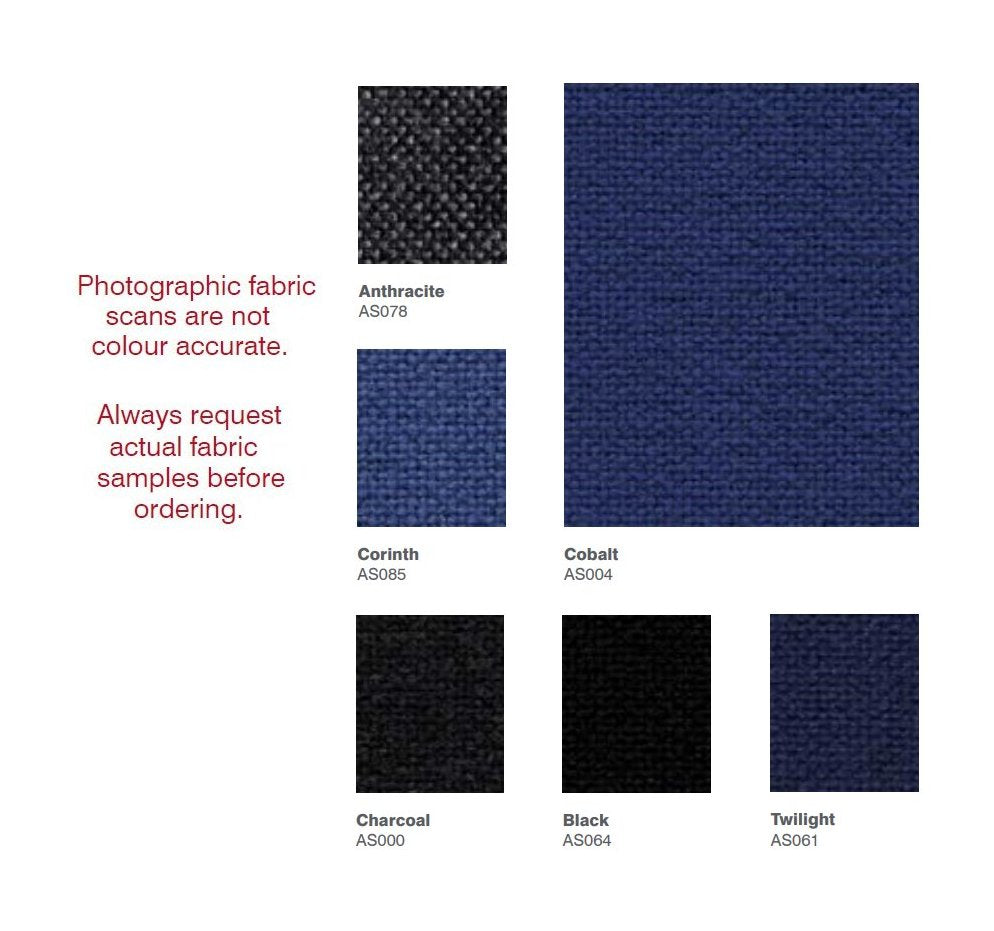 Medium Back Fabric ESD Draughtsman. The image shows the fabric choices for the office chair. 