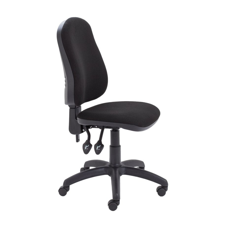 Black office chair on a white background