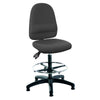 Black office chair with adjustable height on a white background