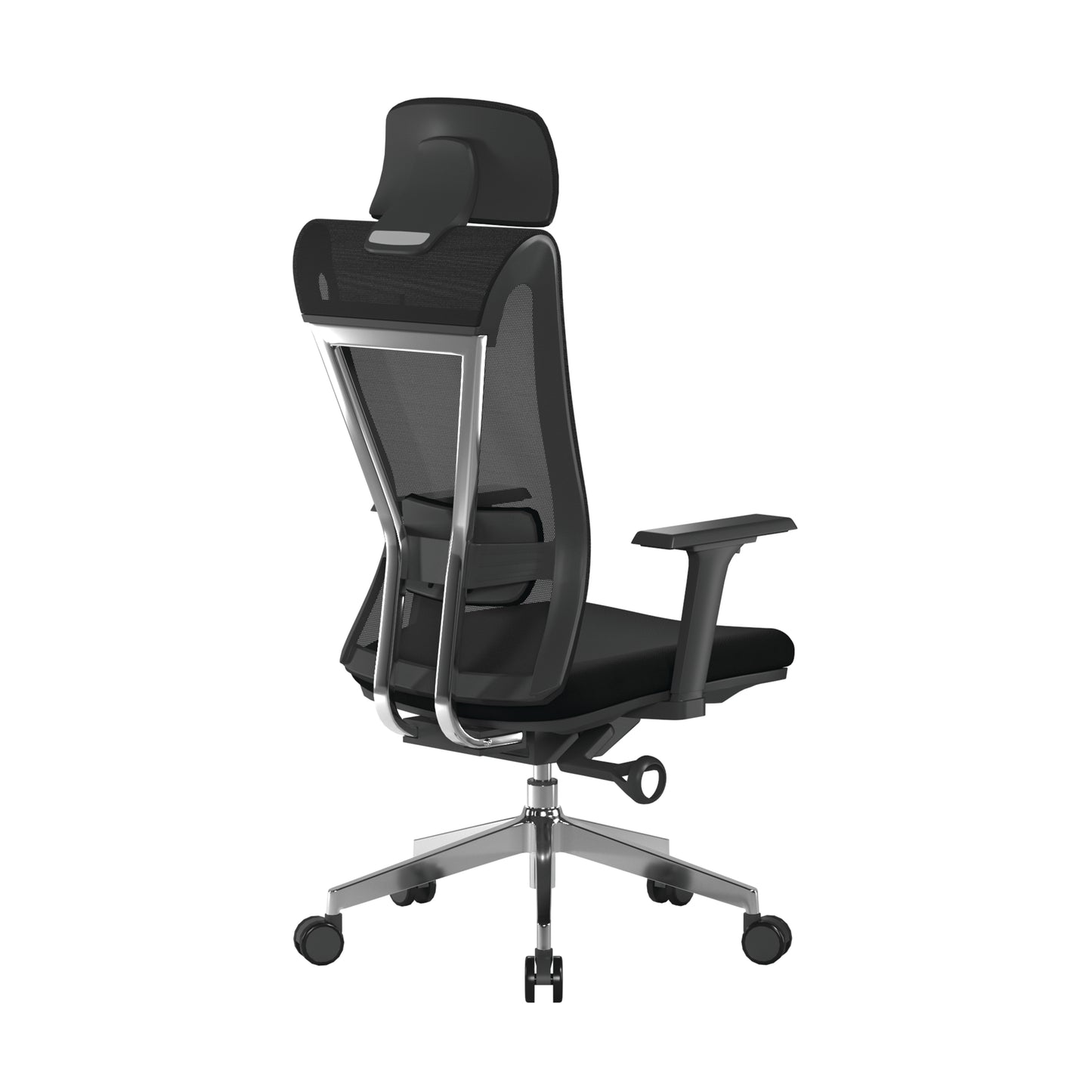 Modern office setup with ergonomic chairs and a desk.