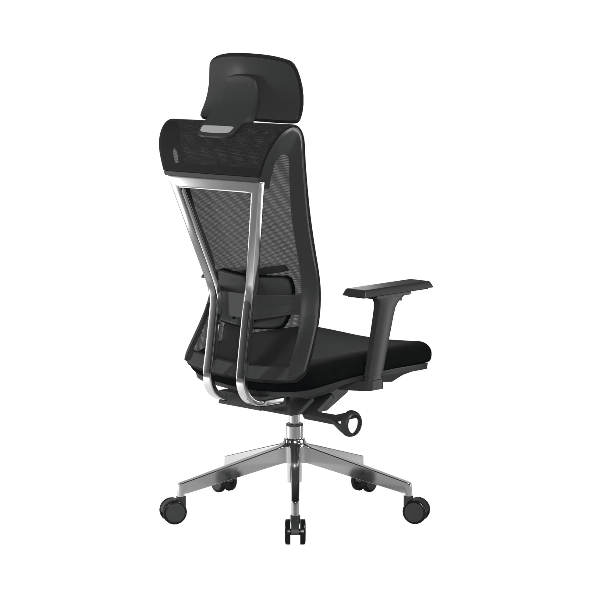 Modern office setup with ergonomic chairs and a desk.