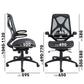 Napier High Mesh Back Operator Chair dimensions