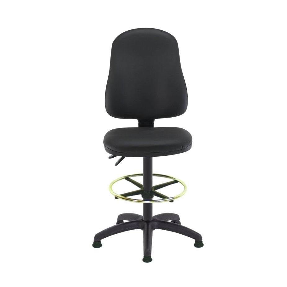 Lab Space - Mist Vinyl Draughtsman Chair