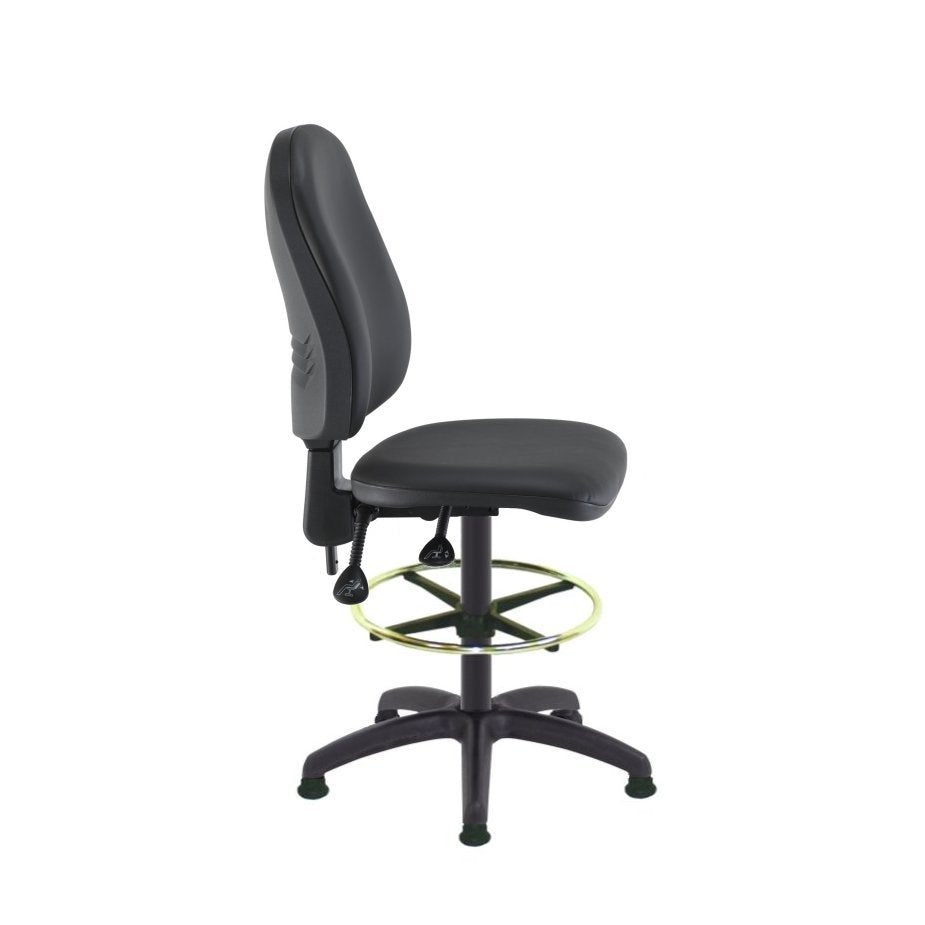 Lab Space - Mist Vinyl Draughtsman Chair