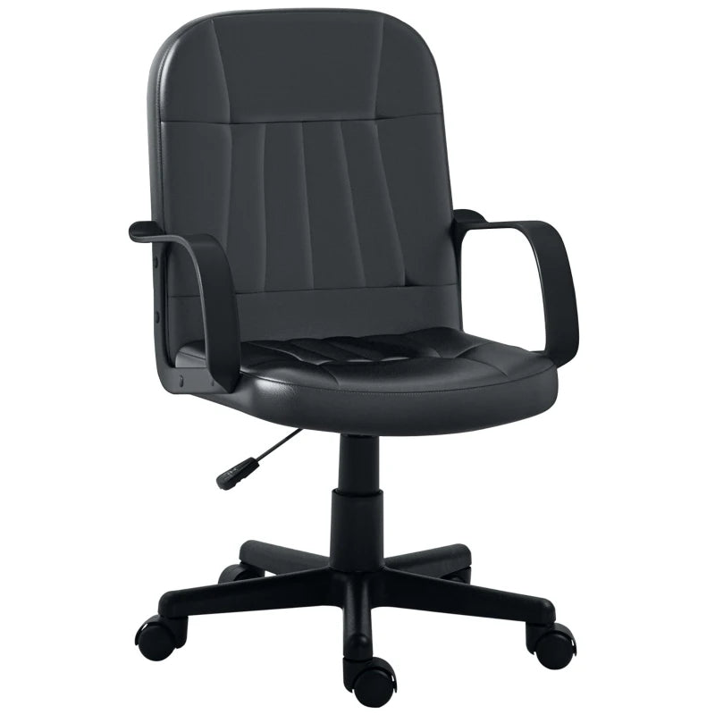 Black office chair on a white background