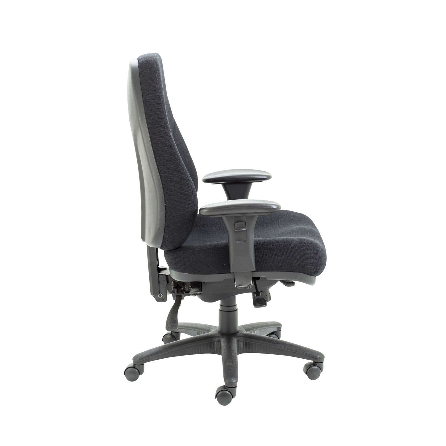 Black office chair on a white background