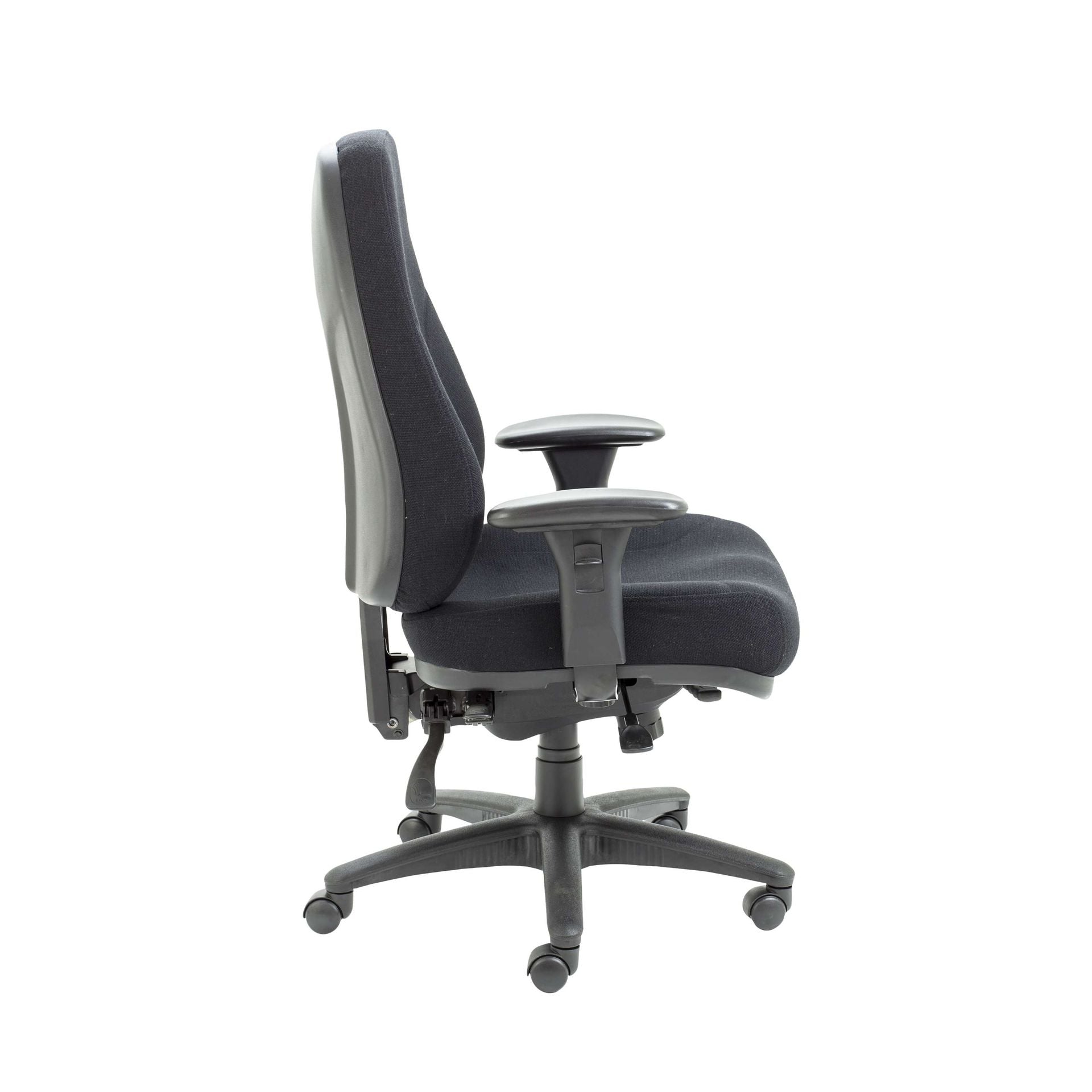 Black office chair on a white background