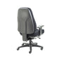 Black office chair with armrest on a white background