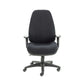 Black office chair on a white background