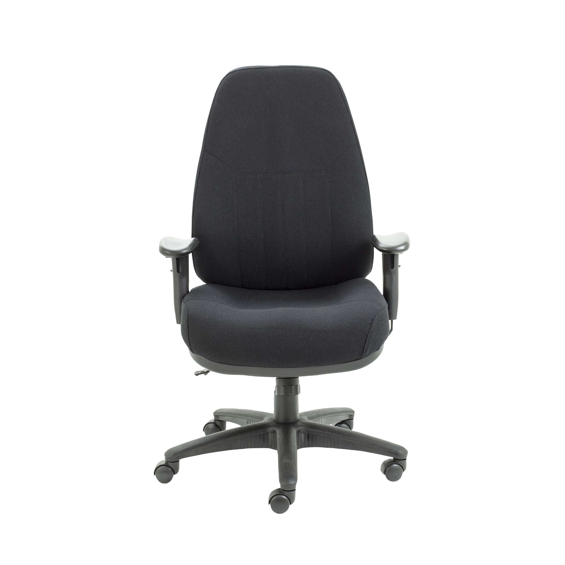 Black office chair on a white background