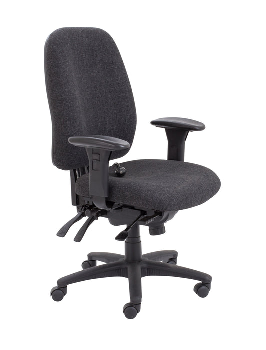 Posture Vista High Back Chair in charcoal. 