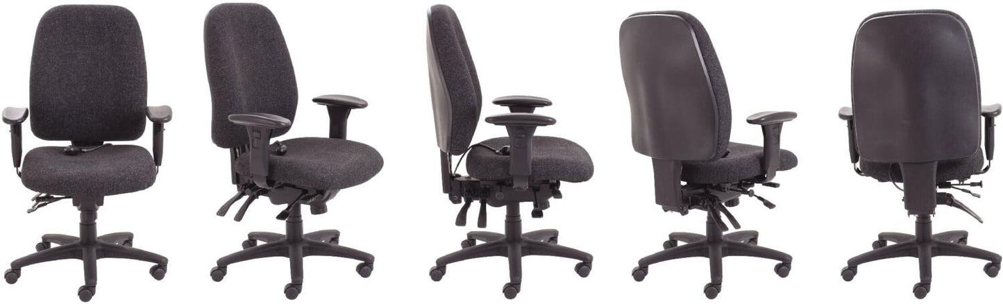 Posture Vista High Back Chair in charcoal. 