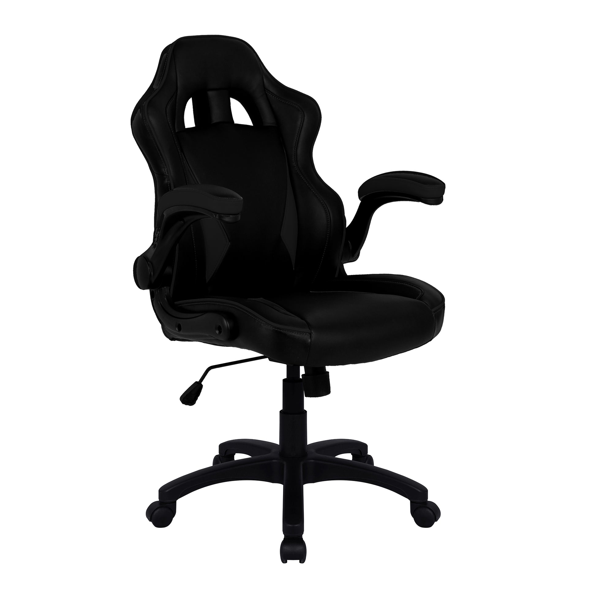 Black office chair on a white background