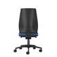 Blue office chair with blue seat on a white background