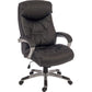 Black office chair with high backrest on a white background